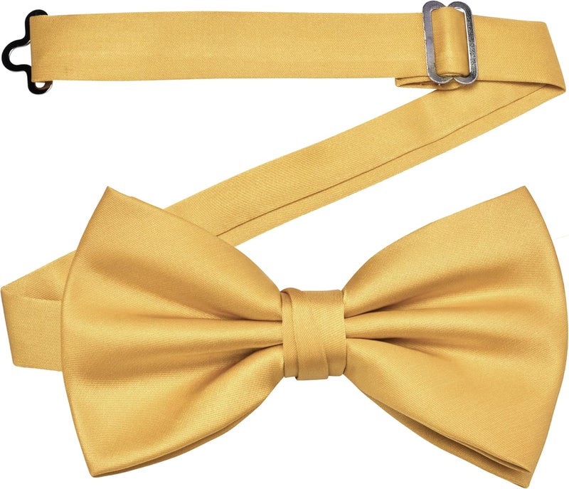 Branduce Mens Solid Color Adjustable Pre-tied Bow Tie for Men Party Wedding - Image 3